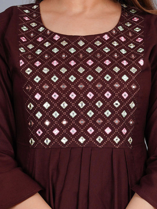 Floral Print Ethnic Crop Top