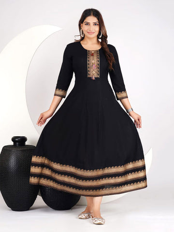 Print A-Line Midi Dress