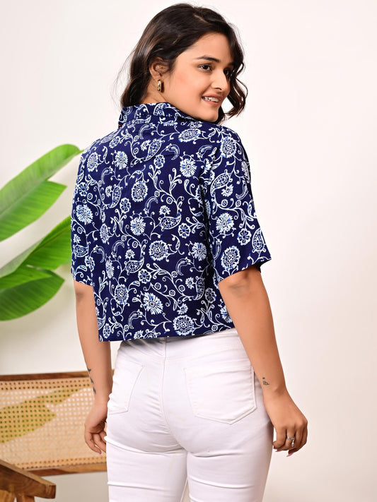 Floral Print Crop Top