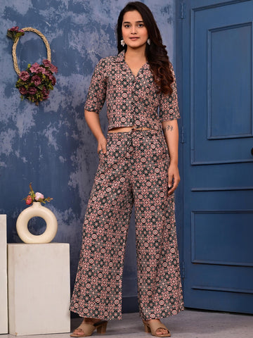 Printed Shirt With Trousers Co-Ords