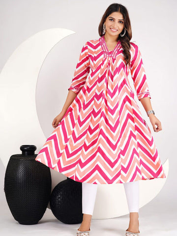 Print A-Line Midi Dress