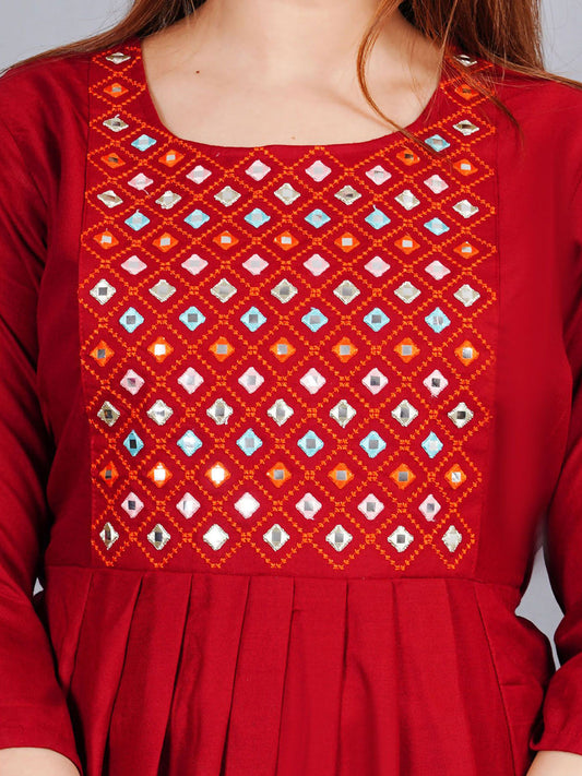 Women Embroidered Peplum Top