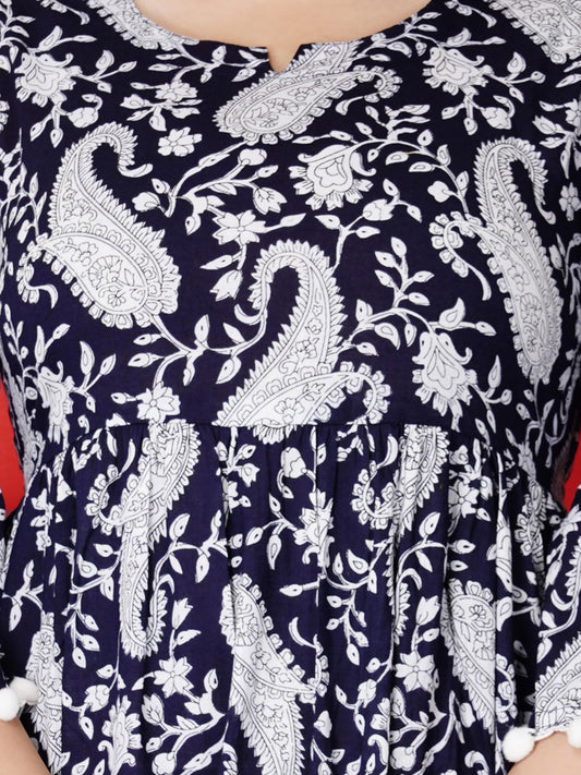 Ethnic Motifs Printed Cotton Top