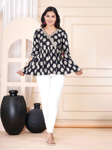Women Floral Printed Cotton Top