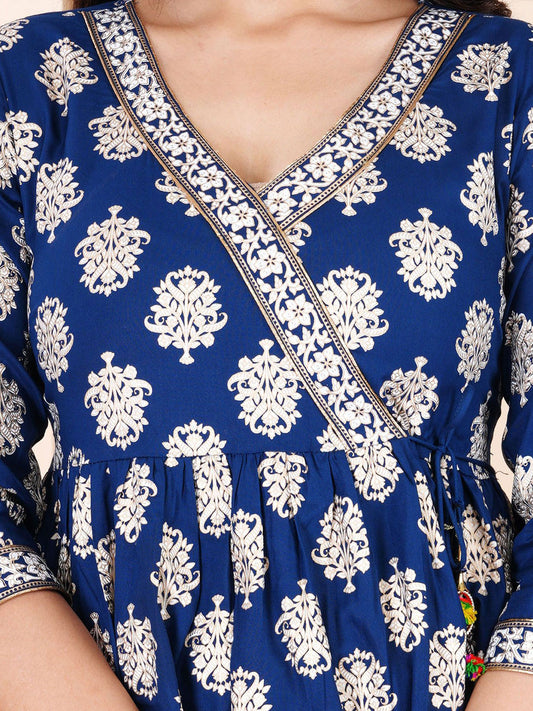 Floral Print Cotton Peplum Top