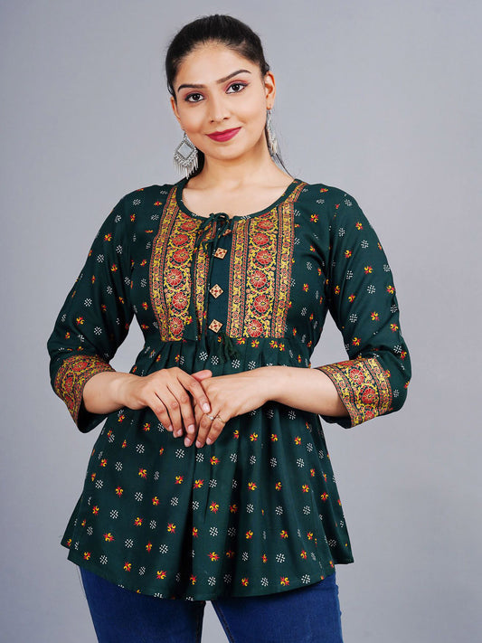 Women  Floral Printed Peplum Top