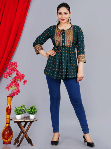 Women  Floral Printed Peplum Top