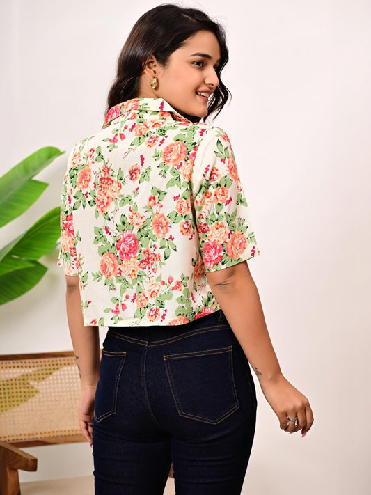 Floral Print Crop Top
