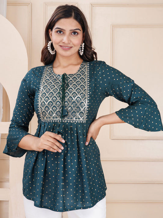 Women Embroidered Ethnic Crop Top